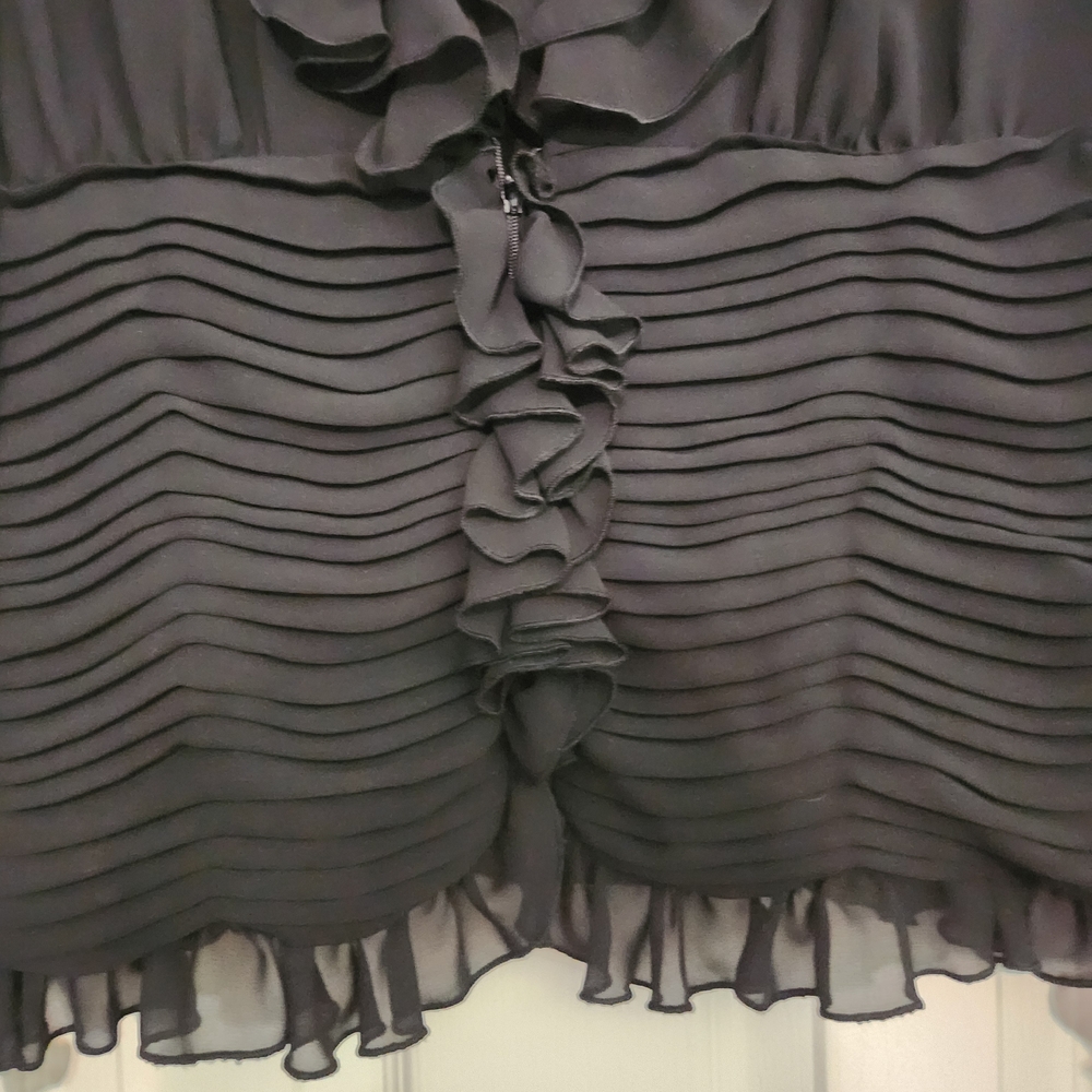 Samuel Dong Black Ruffled Blouse - Picture 5 of 8